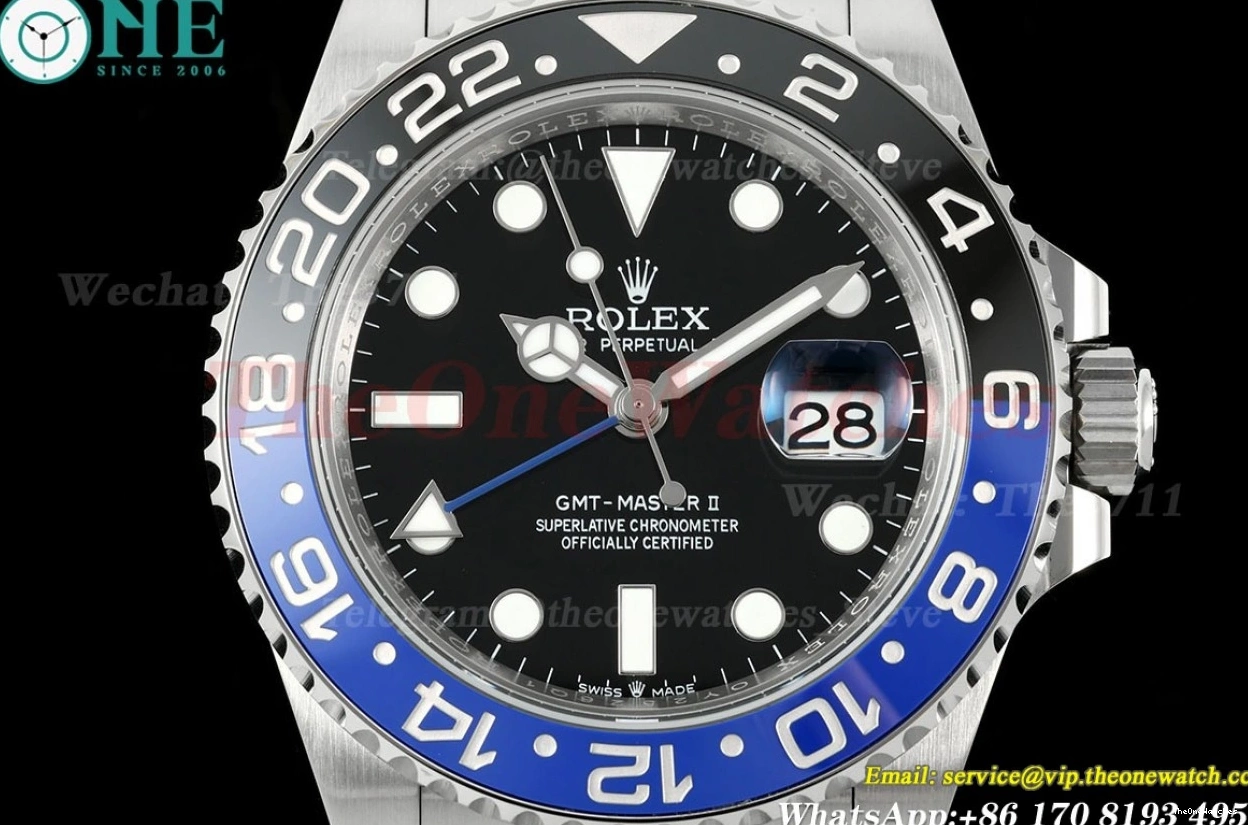 THBF Black 126710 40mm Master Batman Oys Dial GMT SH3285 SS SS II 0104